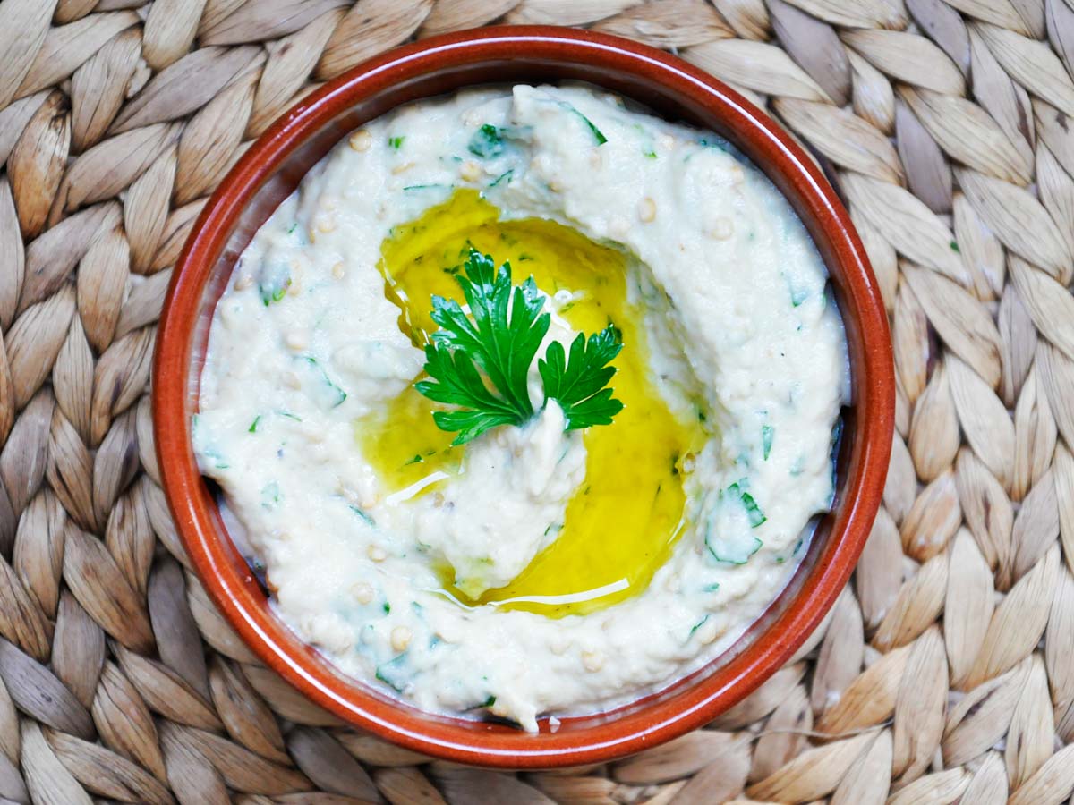 Baba Ganoush Tahini Eggplant Spread Salata de vinete cu tahini