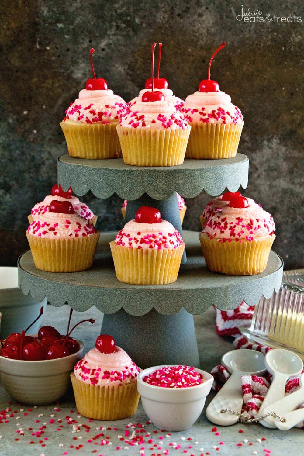 Cherry Almond Cupcakes