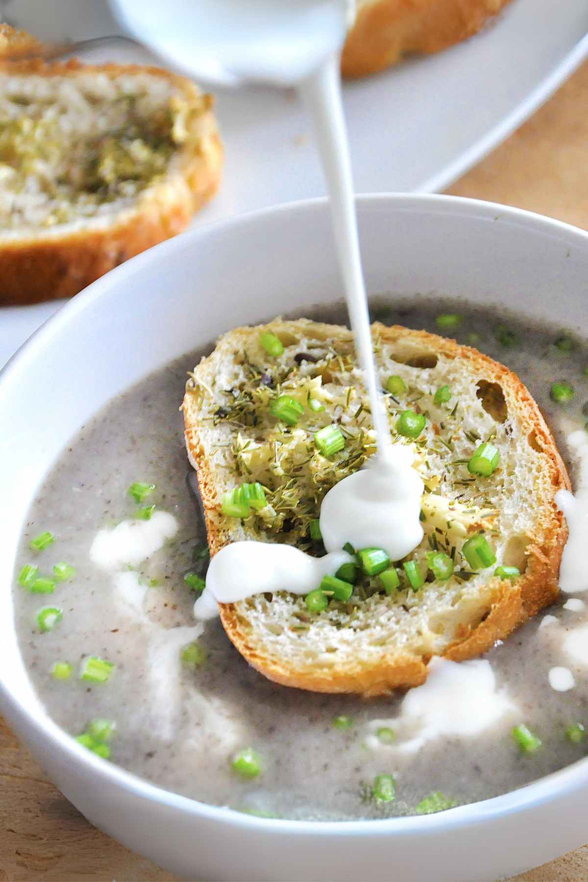 Cream of Mushroom Soup with Yogurt