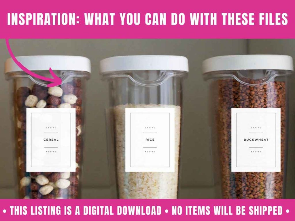 editable kitchen labels