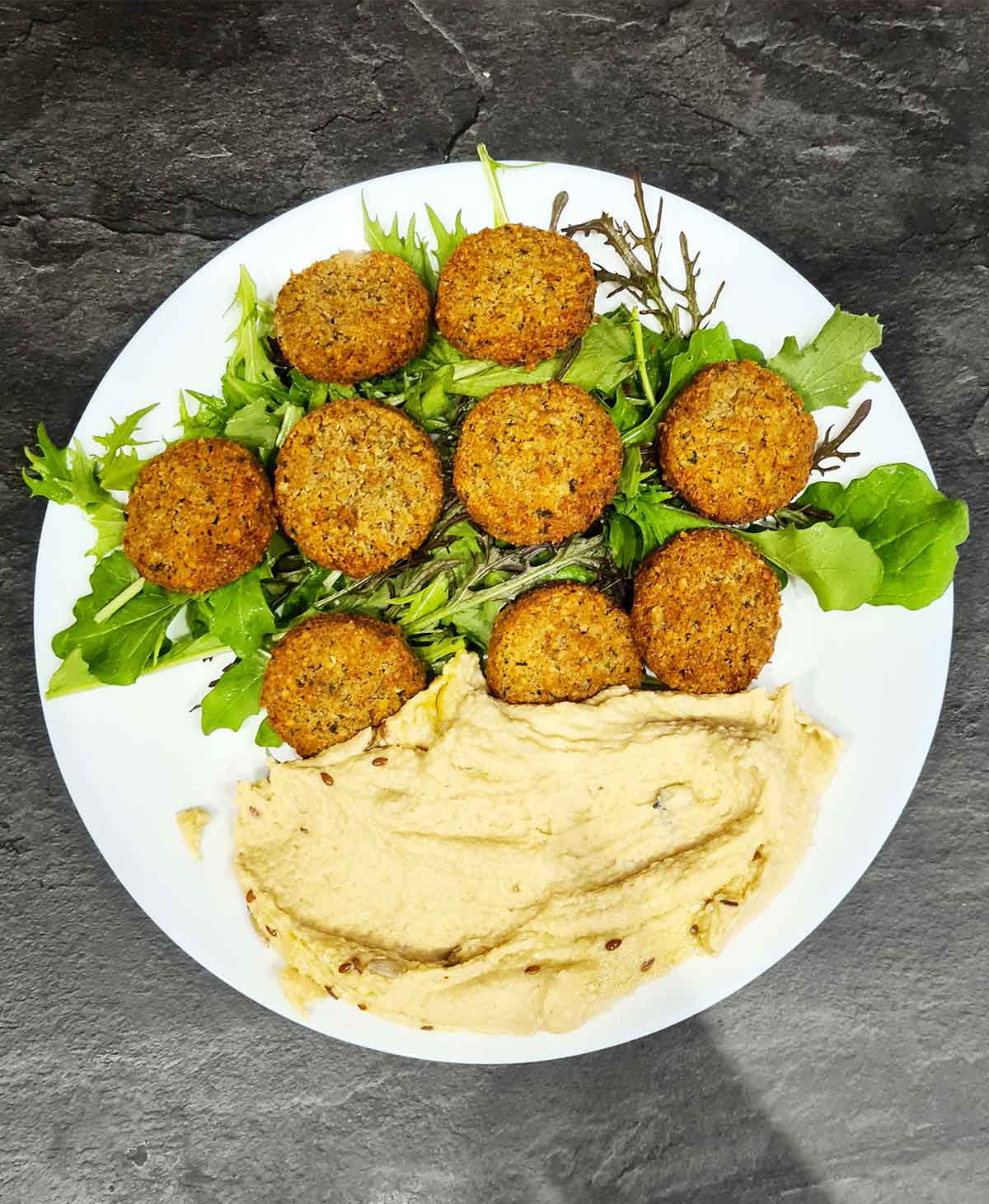 falafel and hummus