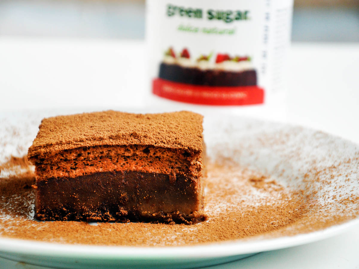 gluten free chocolate magic custard cake