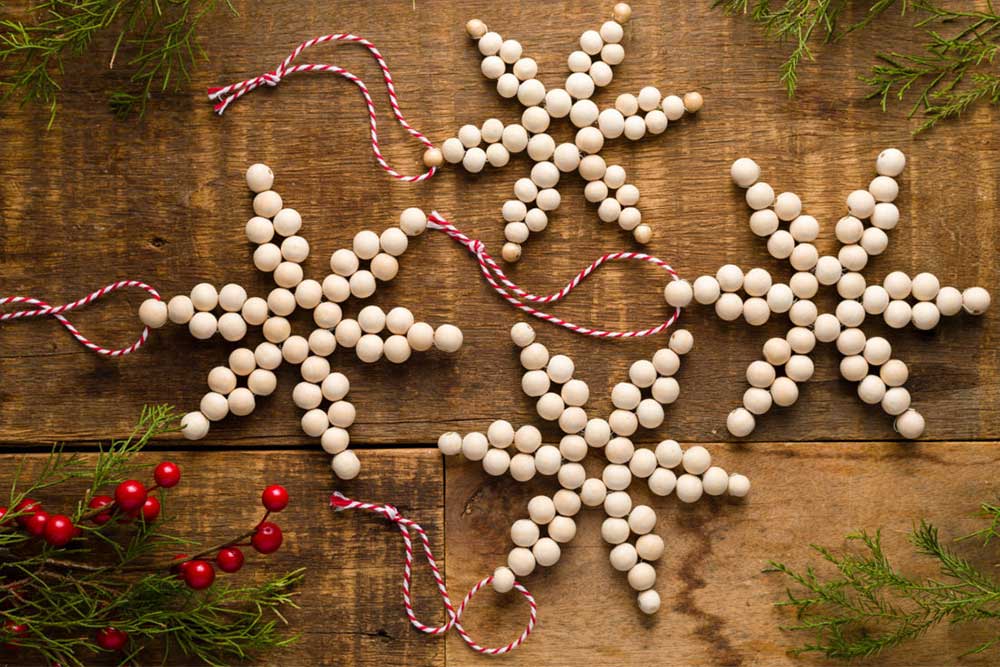How to Make Wood Bead Christmas Ornaments