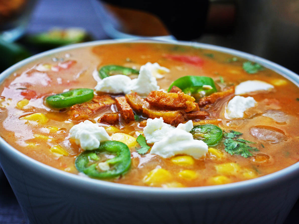 how to make a Mexican corn soup recipe