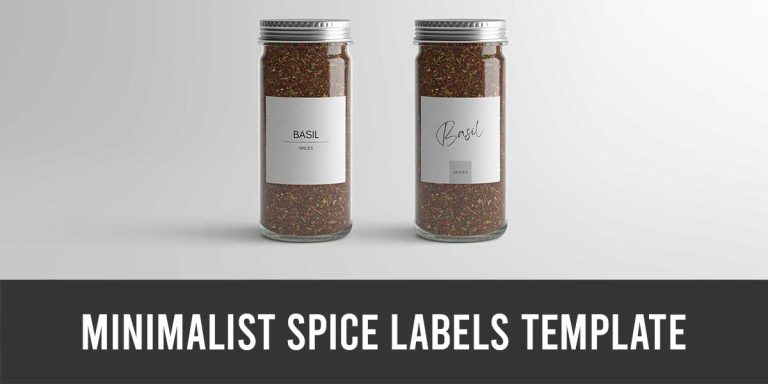 Minimalist Spice Labels Template
