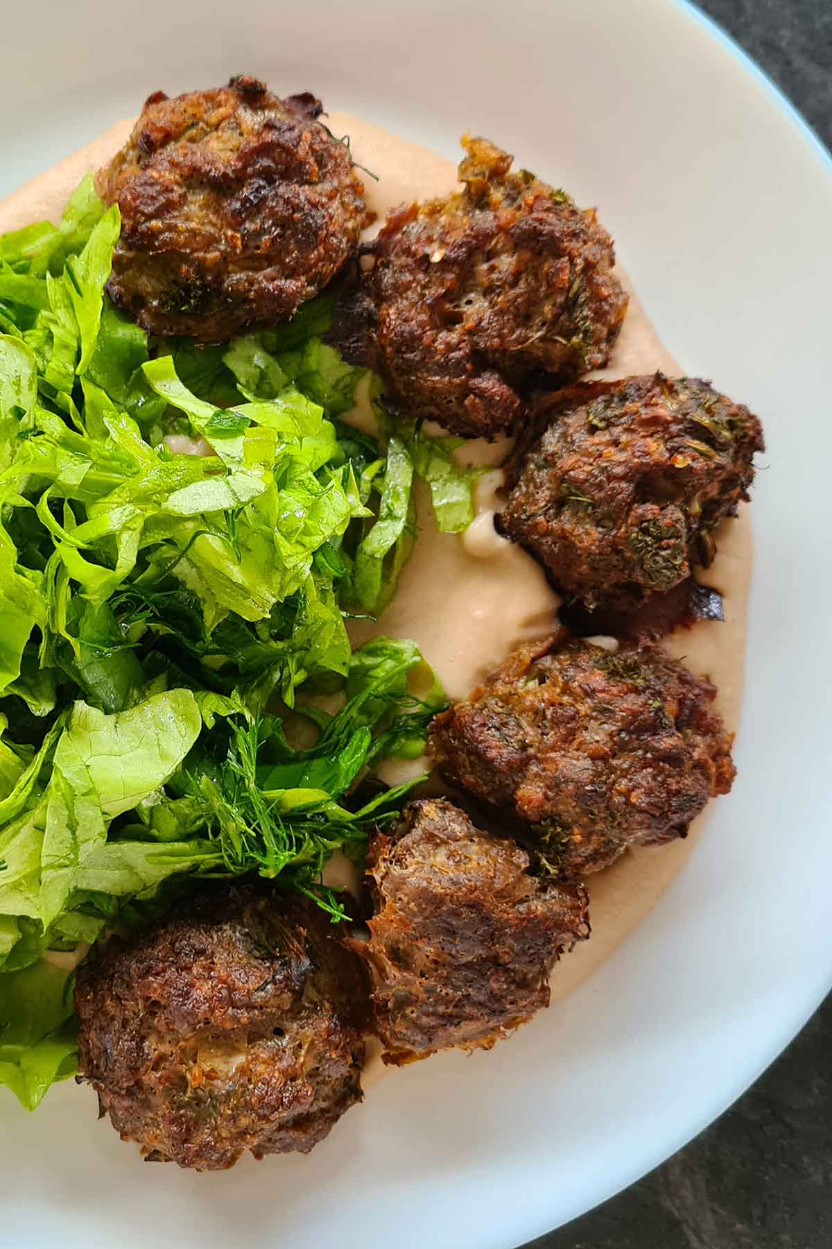 Mushroom Meatballs Recipe with Hummus