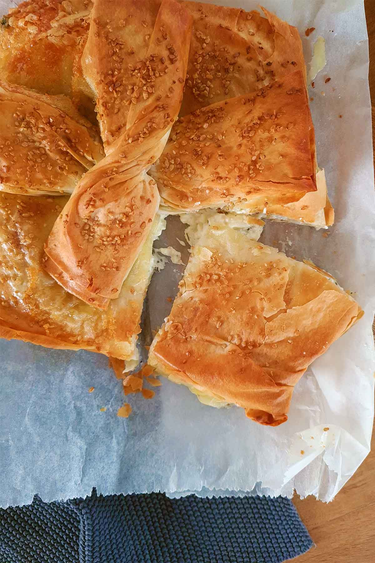 recipe filo pie with cheese and dill placinta cu branza si marar