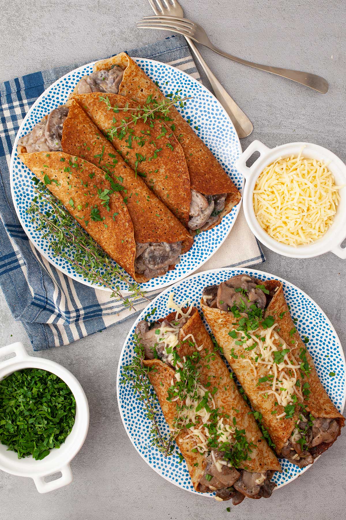 Savory Mushroom Crepes