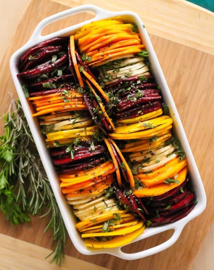 Fancy Shmancy Herb Roasted Root Vegetables