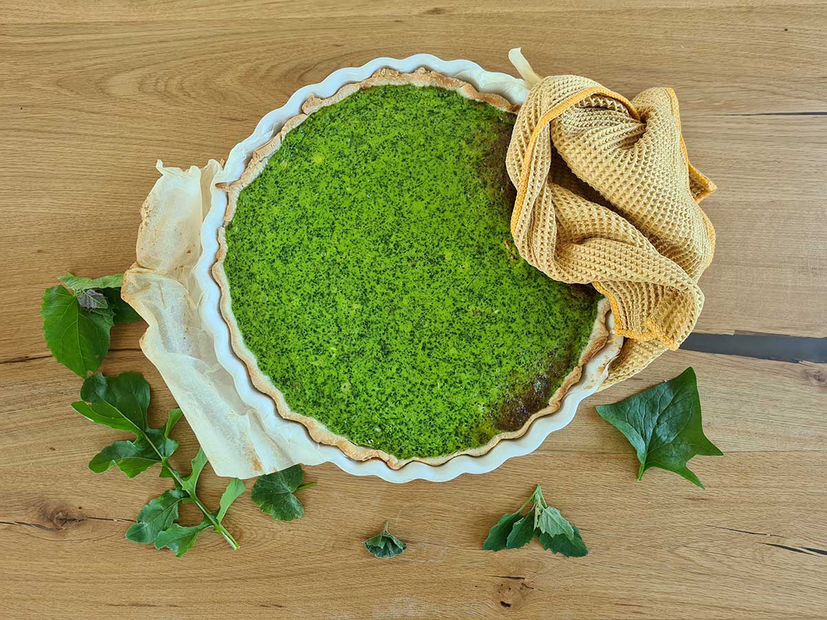 Spring Ricotta Tart with Edible Weeds recipe