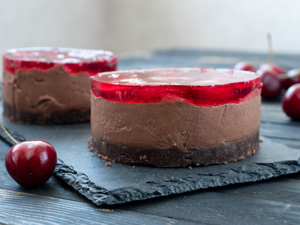 Vegan Cherry Chocolate Cheesecake
