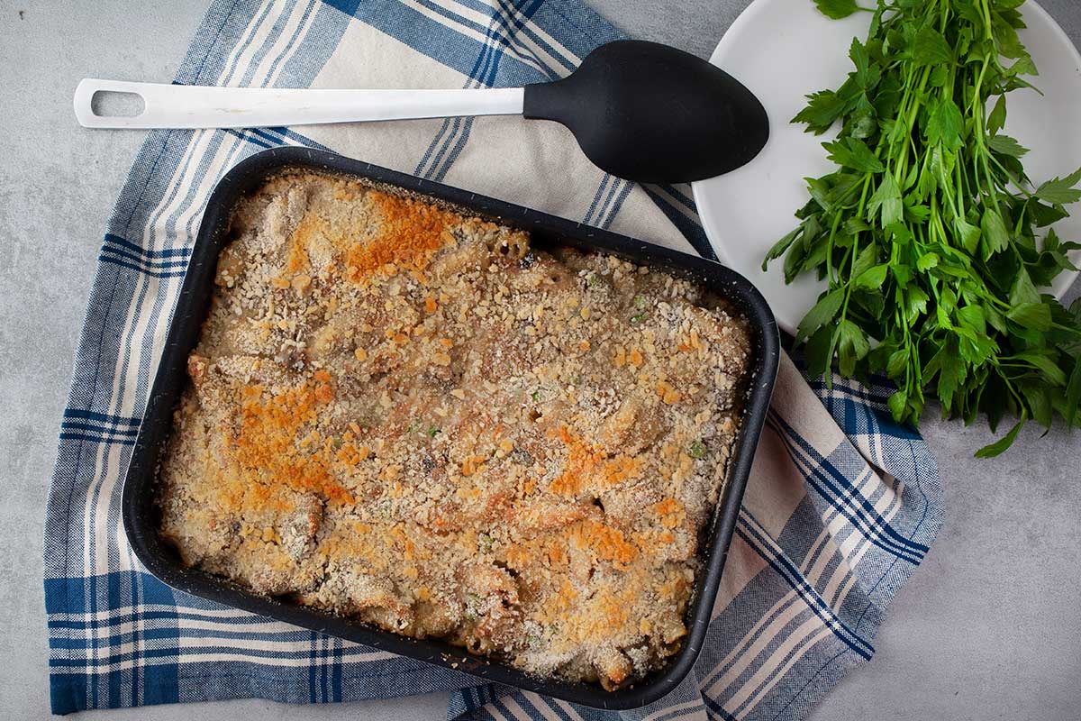 Vegan Tuna Casserole Easy Dinner with Chickpeas