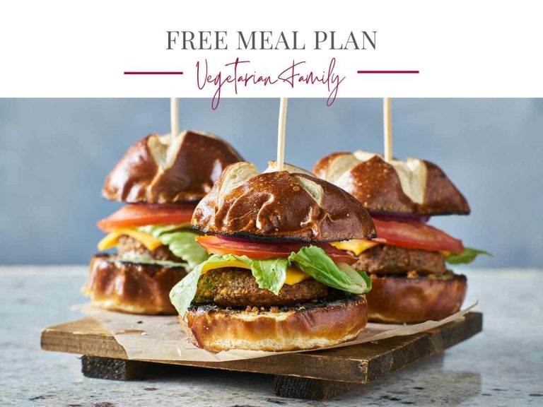 vegetarian family gourmandelle free meal plan featured